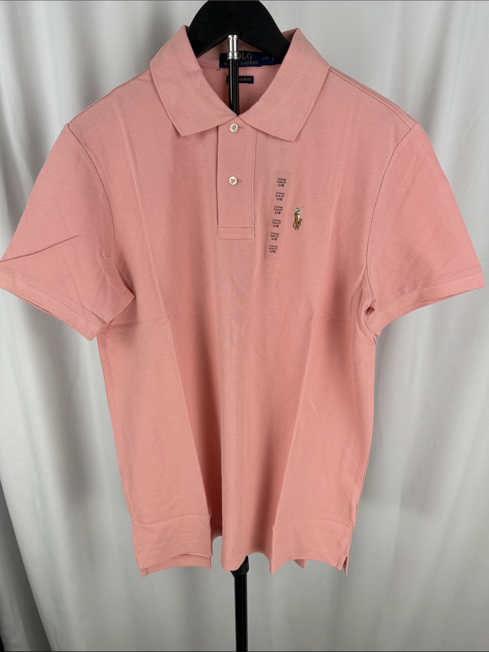 Polo by Ralph Lauren Men’s Salmon Pink Classic Short-Sleeve Polo